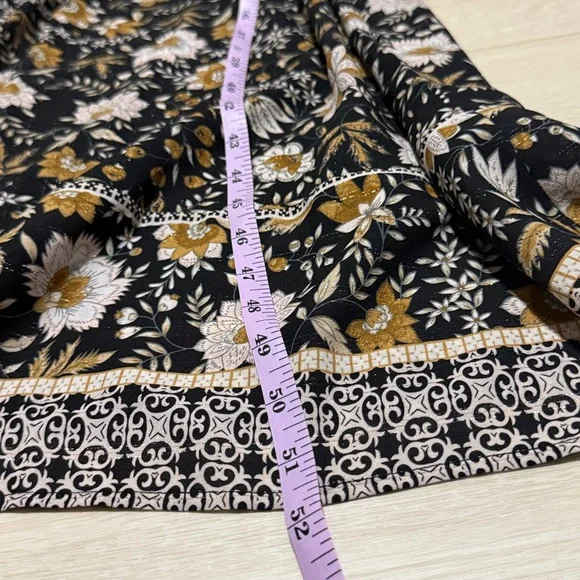 Lovestitch Boho Floral Dress in Black, White, and Tan - Picture 10 of 10